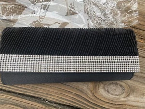 Brand New, J Francis , Black Rhinestone, Party Wedding, Clutch/Bag/Handbag/Purse - Picture 1 of 12