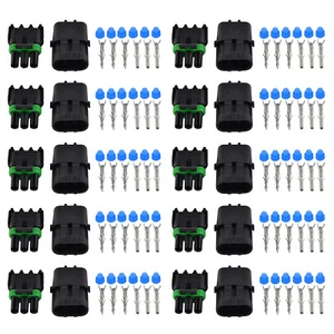 10x Weather Pack 3 Pin Sealed Connector Kit 12020829 16-14 10 Complete Kits - Picture 1 of 7