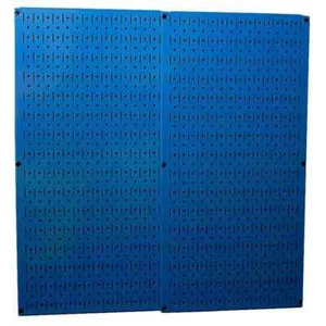 Overall Size Blue Metal Pegboard Pack with Two 32 Inches. x 16 Inches Pegboards - Picture 1 of 5