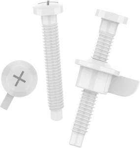 NEW Toilet Seat Hinge Bolts Assembly,  Durable Assembly,  Easy Setup - Picture 1 of 6