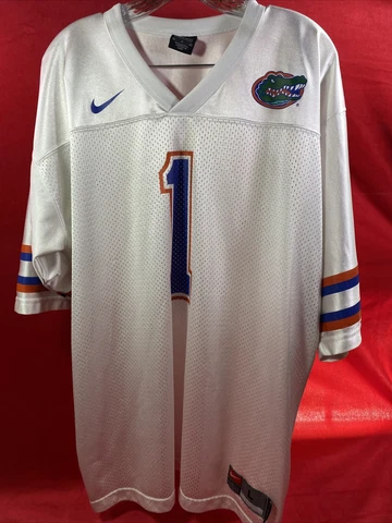 Nike Team Florida Gators Football Jersey #1 White Mens SZ L Cover