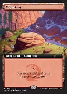 [MTG] Montaña (lámina) (arte extendido) (1358) (SLD) casi nuevo - Imagen 1 de 1