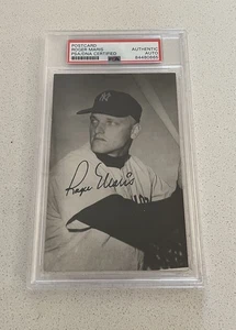 Roger Maris Signed Autographed Postcard Photo PSA SLAB New York Yankees - Picture 1 of 2
