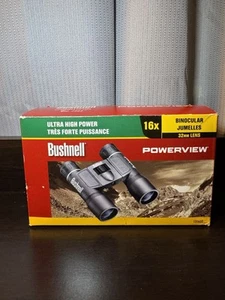 NEW Bushnell PowerView Ultra High Power Compact Lightweight Binoculars 16x32 - Picture 1 of 6
