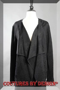 St John Strick feine Stärke Wickel strukturiert Cardigan schwarz Größe Small neu mit Etikett UVP $ 1090 - Bild 1 von 2