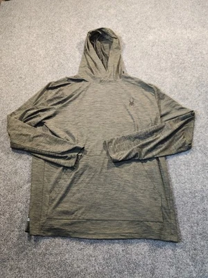 Camisa activa SPYDER para hombre grande verde jaspeado capucha PROWEB rendimiento gimnasio atlético Foto 1 de 4