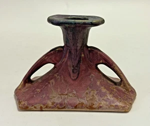 Roseville Pottery - Carnelian II 1064-3 Red Purple Candle Holder Circa 1926 - Picture 1 of 24