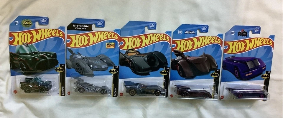 Complete 5 of 5 Set of 2023 Release Batman Inspired Hot Wheels - Unopened - Image 1 of 4