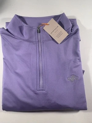 Peter Millar Perth Melange Performance Cuarto Cremallera Color: Ultra Violeta NUEVO Foto 1 de 4