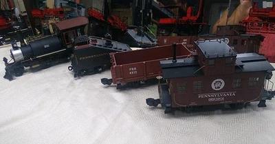 Aristo-Craft ART-28401  PRR Steam Locomotive Roger 2-4-2 Freight Set Tested Mint - Image 1 of 4