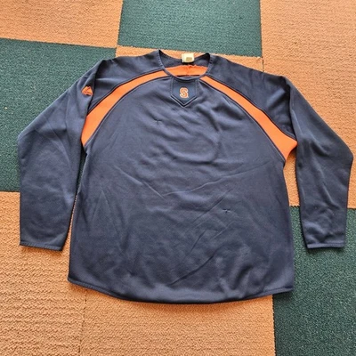 As is* Syracuse Orange Long Sleeve Shirt MENS Large Blue Majestic Sweater Y8b - Image 1 of 4