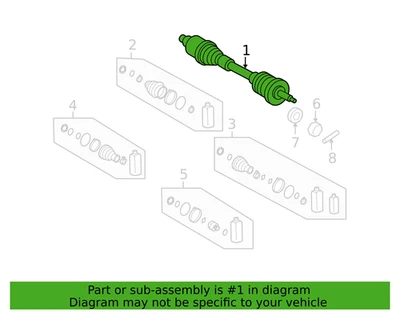 Hyundai 49500 3L900 LH Drive Shaft Assembly 2006-2010 Azera New, Genuine - Image 1 of 2