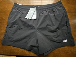 NWT New Balance Men's Athletics Stretch Woven 5" Shorts Black XL Running Workout - Picture 1 of 4
