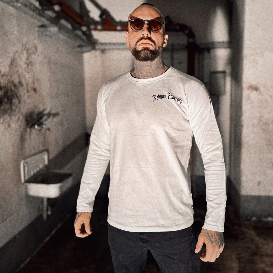 Neues Yakuza Herren Guerrero Langarm T-Shirt - Weiß - Bild 1 von 1