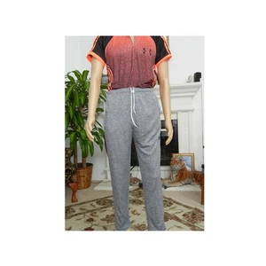 Men's Light Joggers Sweatpants Casual Pants Pockets Gray Elastic Waist Draw Co - Picture 1 of 7