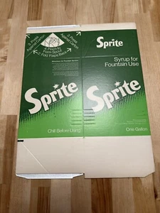 Vintage Sprite Cardboard One Gallon Syrup Carton Unused Flat Container Coca-Cola - Picture 1 of 9
