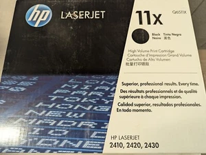 ✨ NUEVO Cartucho de tóner negro genuino HP 11X Q6511X LaserJet 2410 2420 2430 - Imagen 1 de 4