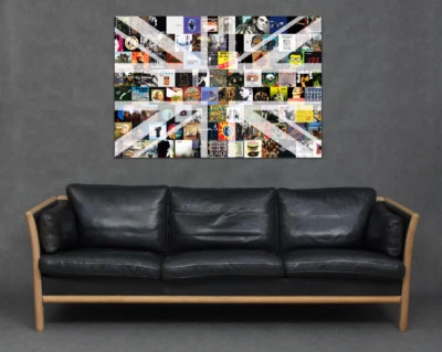 Best of British Music Scene Canvas Print Art Rock Indie Lover Album CD Covers - Image 1 of 4