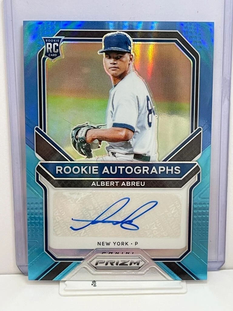 2021 Prizm Rookie Autographs Prizms Navy Blue Carolina Blue #82 Albert Abreu /25