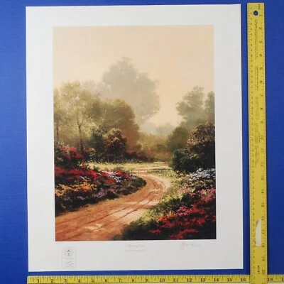 Thomas Kinkade MORNING LANE Hand Signed Limited Edition Lithograph 20" x 16" _zp - Image 1 of 4