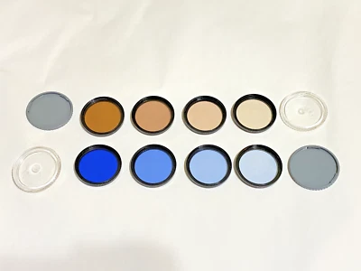 HASSELBLAD 50 Cooling and Warming Lens Filter Set w/ Caps CR 1,5 CR 12 CB6 ETC - Image 1 of 4