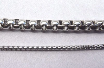 SIN DESLUSTRE o DESVANECIMIENTO Sólido 316L SS Mujeres Niñas CAJA Cadena Pulsera Joyería Plateada Foto 1 de 4