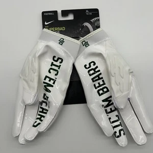 Nike Superbad 6.0 Baylor Bears Football Receiver Gloves DX5445-133 PE Size XL - Picture 1 of 3