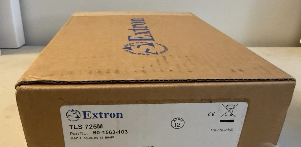 Extron  TLS 725M 7" Wall Mount Touch Link Scheduling Panel White 60-1563-103 - Image 1 of 2
