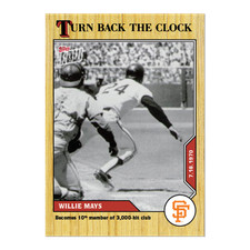Willie Mays MLB TOPPS NOW Turn Back The Clock  Card 110 7/18/1970 3,000th hit