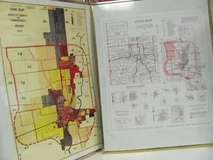 Lot of 2 - Vintage Fayette County and Connersville Indiana Zone Maps 1992 1993 - Picture 1 of 9