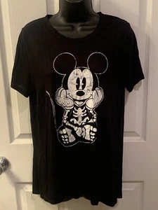 Disney Glow In Dark Black Tee XL Mickey’s Halloween - Picture 1 of 5
