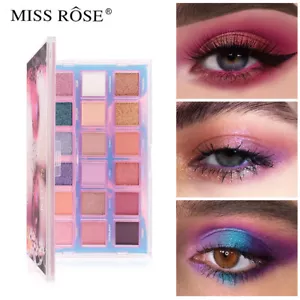 18 Colors Eye shadow Pigment Pearl Glitter Matte Shimmer Eyeshadow Palette - Picture 1 of 14