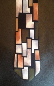 Hand Made All Silk Mens Necktie. Designed In Italy. John Clarendon - Picture 1 of 9