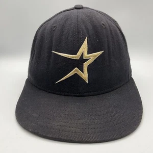 Vintage 90er Houston Astros Mütze Gold Star Logo nicht verstellbar New Era Wolle USA MLB Kappe 7 1/8 - Bild 1 von 11
