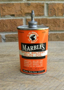 Vintage Marble's Nitro Lösungsmittel Waffenöl Blei Top Dose/Dose, handlicher Öler, 3 Unzen - Bild 1 von 15