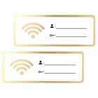 2x WiFi Password Sign Wall Mount Acrylic Self-stick Coverage for Home/Public-JM