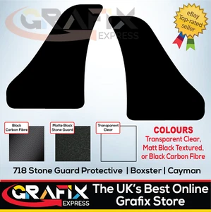 Stone Guard Protector Vinyl Stickers For Boxster 718 Matte Black or Carbon Fibre - Picture 1 of 7
