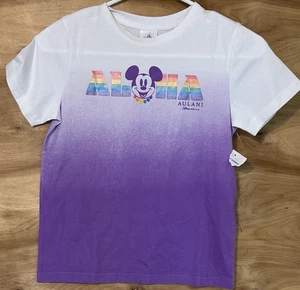 NWT Disney Aulani Resort "Aloha" Mickey Mouse  T-shirt girls M Hawaii - Picture 1 of 6