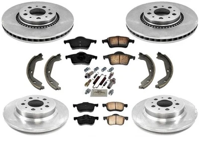 Rotores delanteros y traseros pastillas de freno zapatas y resortes para Volvo S80 1999-2005 con 305 mm Foto 1 de 4