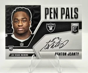 2025 Panini Donruss Elite Ashton Jeanty Pen Pals Autograph - Raiders - Bild 1 von 2