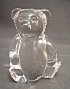 Steuben Crystal Teddy Bear Figure 2.6" tall - Picture 1 of 5