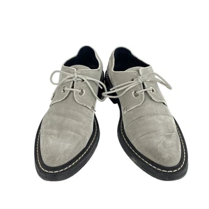 Rag & Bone Samt Oxford Schuhe Damen 8 Kenton Grau Stoff Deluxe Schnürschuhe 38,5 - Bild 1 von 7