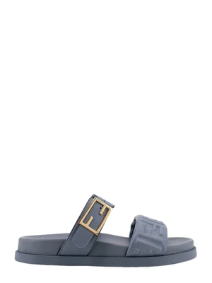 Sandalias FENDI Feel $950 de cuero napa azul deslizables nuevas Foto 1 de 4