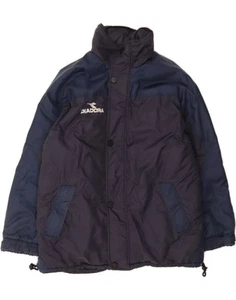 DIADORA Mens Windbreaker Jacket UK 38 Medium Navy Blue Colourblock IP02 - Picture 1 of 4