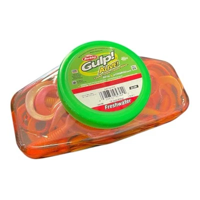 BERKLEY GULP ALIVE FRESHWATER 4" GRUB 15.0oz Pink GAFPG4-PSH - Image 1 of 4