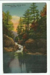 Postal Piscina Esmeralda Peabody River Pinkham Muestch White Mountains 1943 NH - Imagen 1 de 2