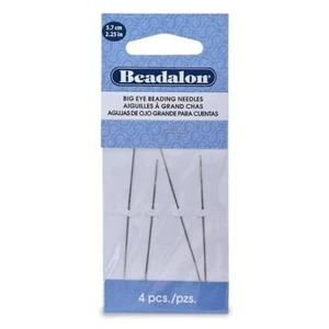 Beadalon Big Eye Perlen Nadeln, 2,25 In, 5,7 Cm, 4Stk - Bild 1 von 1