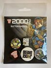 Badge Judge Dredd 2000 AD Official Button Pack x6 Badge Badges