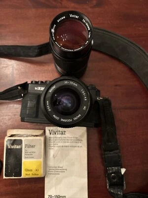 Vivitar V335 SLR Camera With Two Zoom Lenses - Image 1 of 4