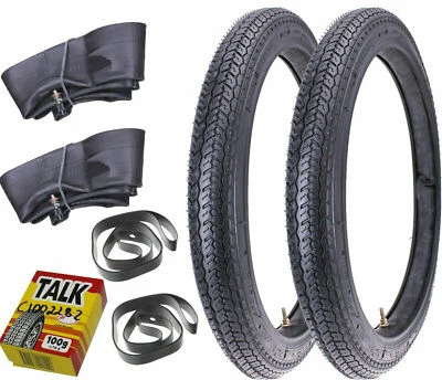 2 x Reifen 18 x 2,25 18-2.25 Schlauch Mofa Moped Mokick Kreidler Florett Zündapp - Bild 1 von 4